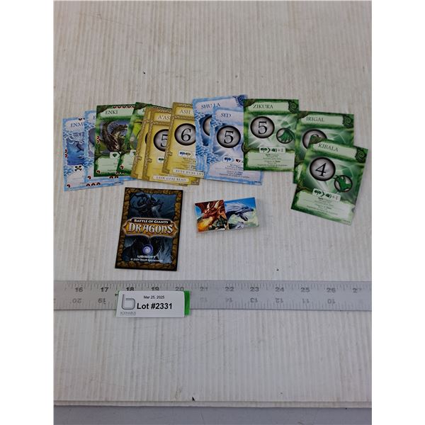 (15) Battle of Giants "Dragons" Collector/Game Cards - Cannot Guarantee Authenticity
