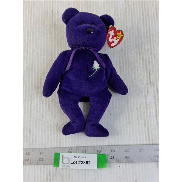 TY Beanie Baby "Princess" Purple Bear
