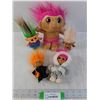 Image 1 : Assorted Troll Dolls.  One made by Zag and has tags (Large Doll)