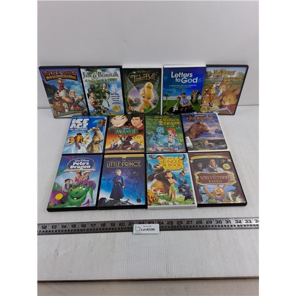 (13) Children's DVD Movies (Ice Age, Tinker Bell, Jungle Book)
