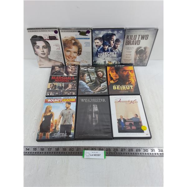 (10) DVD Movies (French Kiss, Bounty Hunter, Beirut)