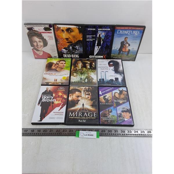 (10) DVD Movies (The Imposter, Mirage, Infinite Justice)