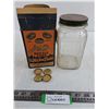 Image 1 : Vintage Lot (Nabob Glass Jar & Partial Box of Jointite Bottle Caps)