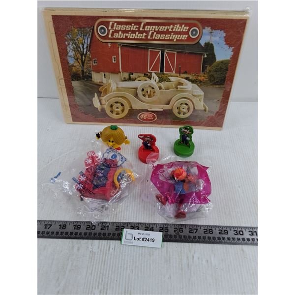 3D Wooden Puzzle "Classic Convertible", Happy Meal Toys