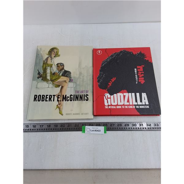 (2) Coffee Table Books (Art of Robert McGinnis & Godzilla)