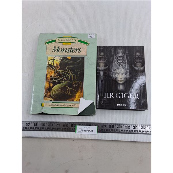 (2) Hard Cover Books (Monsters & HR Giger)
