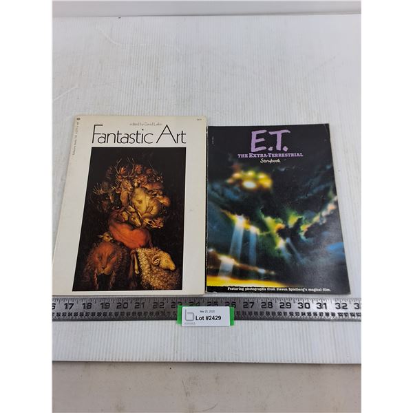 (2) Soft Cover Books (Fantastic Art & E.T. Storybook)