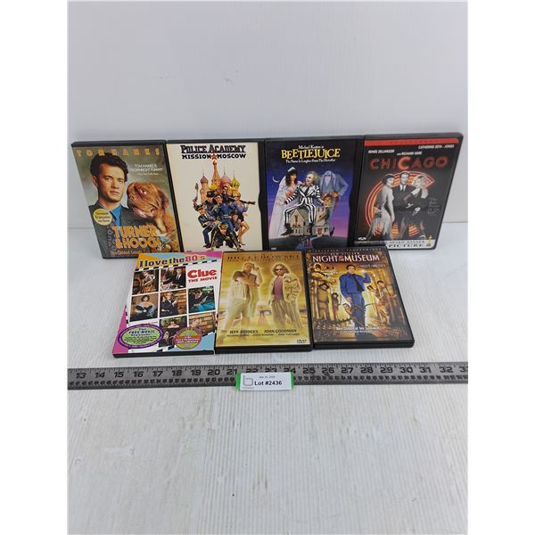 (7) DVD Movies (Police Academy, Chicago, Night at the Museum)