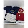 Image 1 : Child's Medium Size t-shirt, San Francisco 49ers Touque, Neck Warmer - Unused