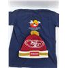 Image 2 : Child's Medium Size t-shirt, San Francisco 49ers Touque, Neck Warmer - Unused