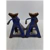 Image 2 : Pair of 2-Ton (4000lbs) Ratchet Locking Jack Stand