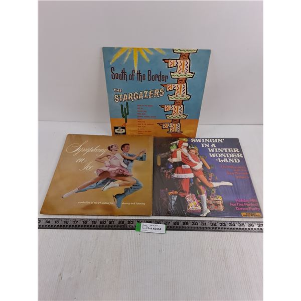 (3) Vinyl Records (Stargazers, Symphony on Ice, The Hiltonaires)