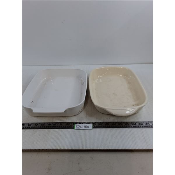 (2) Casserole Dishes (14.5" x 11" & 15.5" x 10")