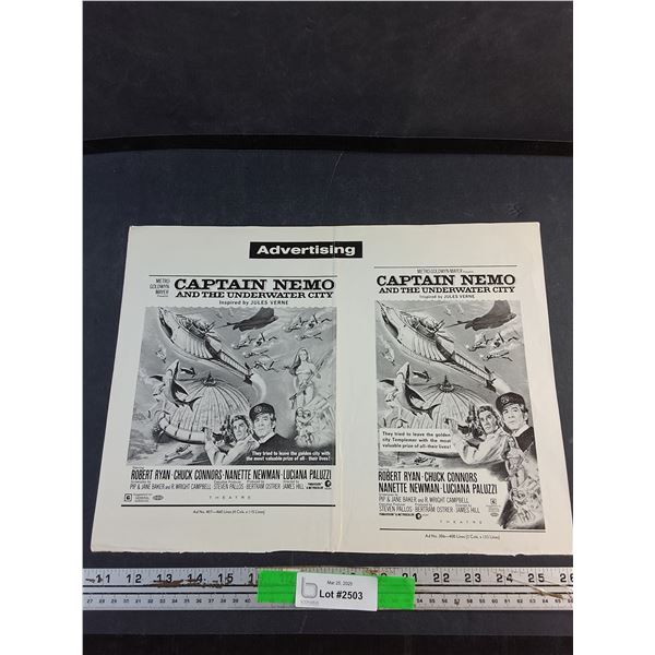 1970 Metro Goldwyn Mayer Captain Nemo and the Underwater City Promotional Item
