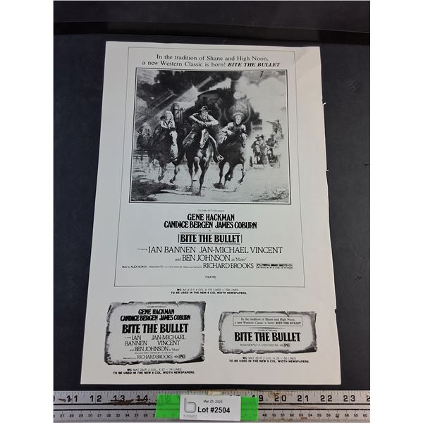 1975 Columbia Pictures Bite the Bullet Promotional Item