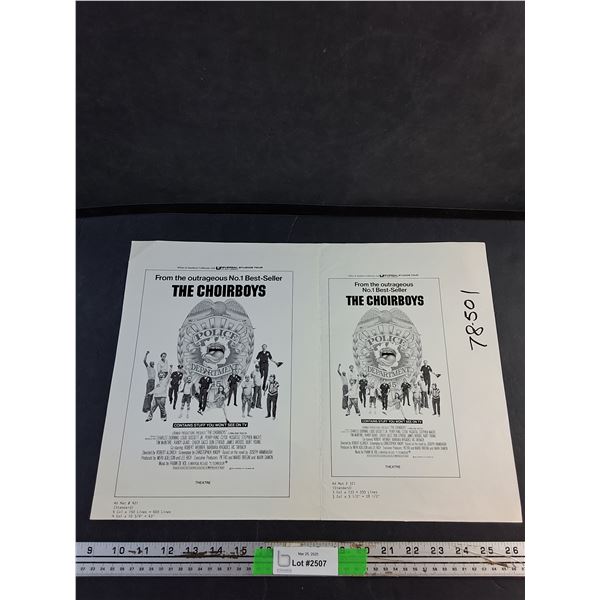 1977 Universal City Studios The Choirboys Promotional Item