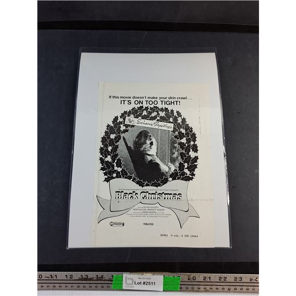 1975 Ambassador Films Release Black Christmas Promotional Item