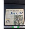 Image 1 : October 26 1992 Toronto Blue Jay's, eh! The Star Phoenix News Paper