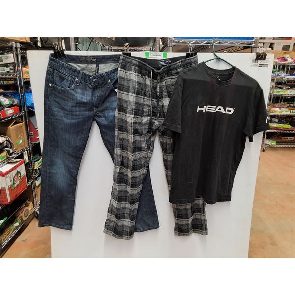 Denver Haynes Pants, Guess Denim Jeans and T Shirt