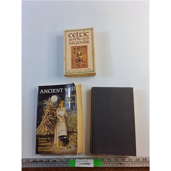 (3) Books - Ancient Ways, Celtics Myths & Legends and Dictionary of Superstitions