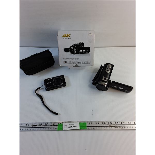 4K UltraHD FHD with Night Shot Camera and Nikon Coolpix Digital Camera