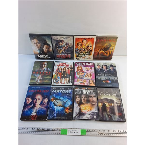 (12) DVD Movies - No Escape, Mom's Night Out and Mayday