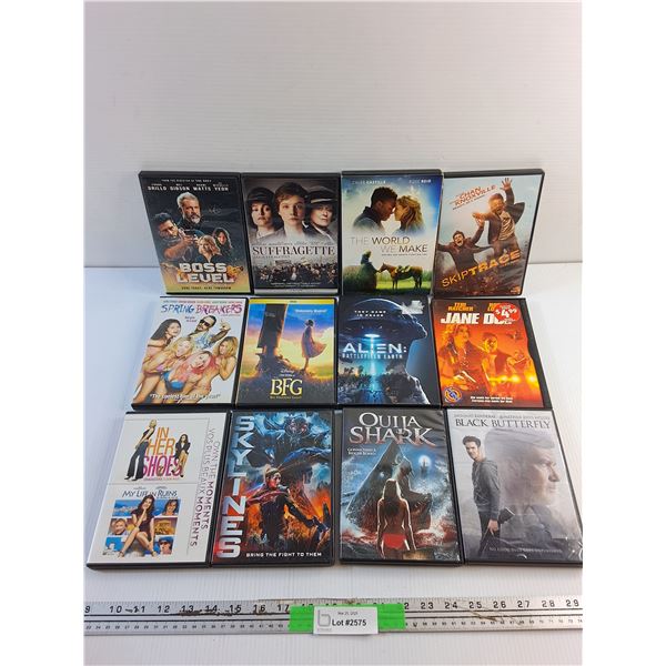 (12) DVD Movies - Boss Level, Skiptrace and Black Butterfly