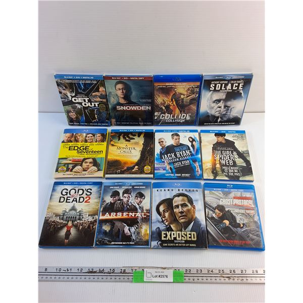 (12) Blu Ray and DVD Movies - Solace, Ghost Protocol and The Edge of Seventeen