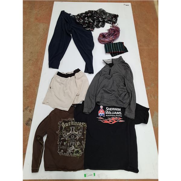 Sweaters, TShirt, Scarves, Shorts and Sweatpants