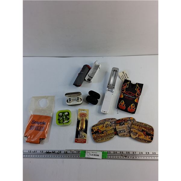 Can Holders, Fish Lure, Coasters, Earbuds and Globe Portable Disinfectant