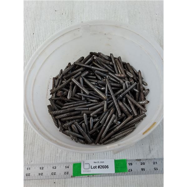 Pail of Hanger Bolts, Varying Sizes