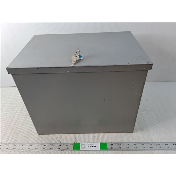 Safe with Keys 11" Tall x 13.5" Long