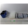 Image 1 : (3) Face Visors, (2) Plastic Storage Compartments, Plywood Clips, Staples