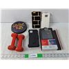 Image 1 : 2 Lb. Weights, (3) Phone Cases, Case with (7) DVDs/Wii Xbox 360 Games