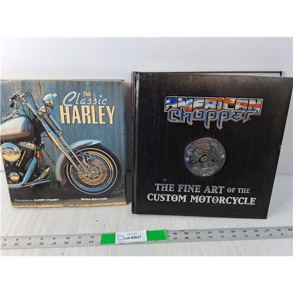 (2) Motorcycle Books- American Chopper & The Classic Harley