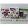Image 1 : (3) Wii & Xbox One Games- Rainbows X Siege, Game Party 2, NHL 2K9