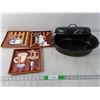 Image 1 : Roasting Pot & (3) Ceramic Plates