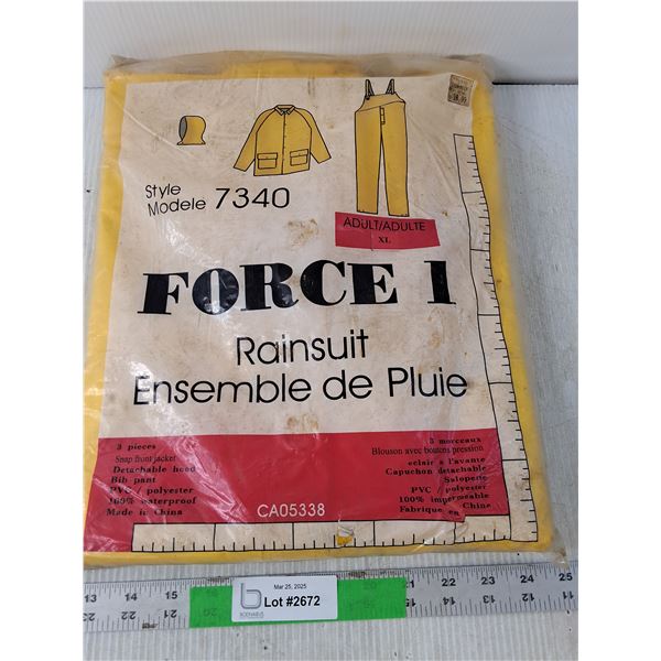 Force 1 Rainsuit- XL