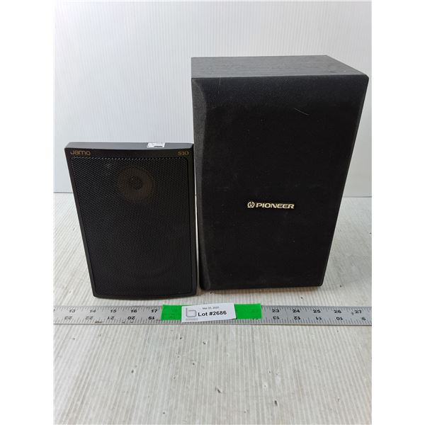 (2) Speakers-Pioneer & Jamo Untested Up to 10.5" Tall