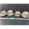 Image 1 : (4) Tea Cup & Plate Sets- Bone China, Ceramic