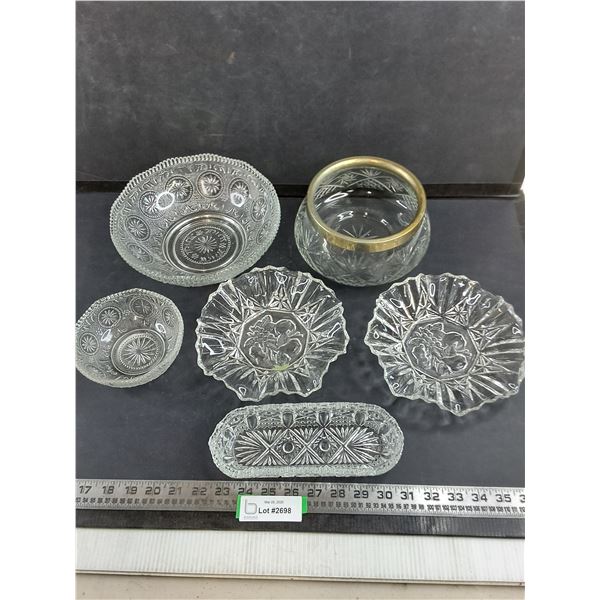 Assorted Crystal Dishes Lot