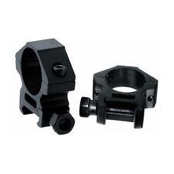 ACCUSHOT PREMIUM 1in WEAVER STYLE SEE-THRU 10mm LOW PROFILE RINGS