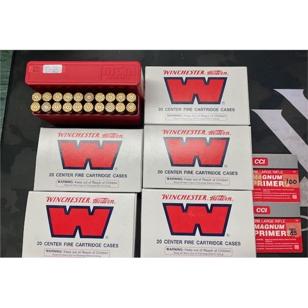 120 WINCHESTER WESTERN 300 WIN MAG BRASS & CCI PRIMERS