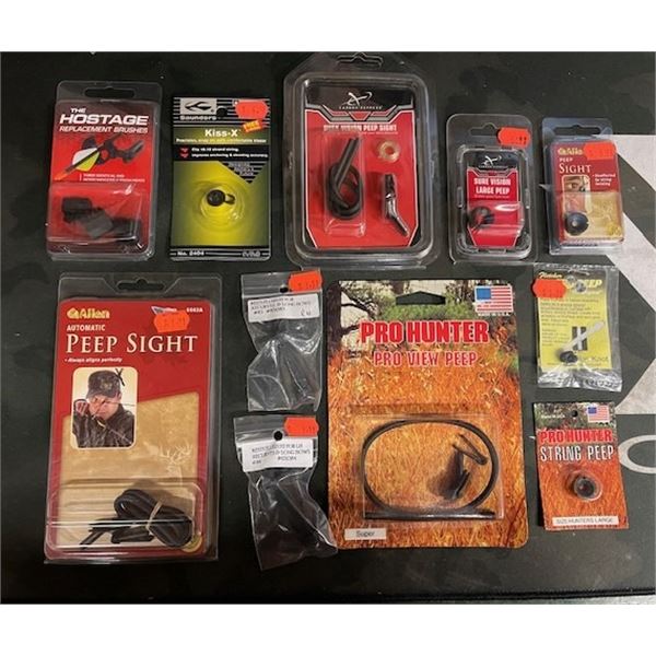 LOT 685 - ASSORTED ARCHERY PEEPS & KISSERS