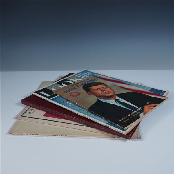 5pc John F. Kennedy Memorabilia, Books & Vinyl Records