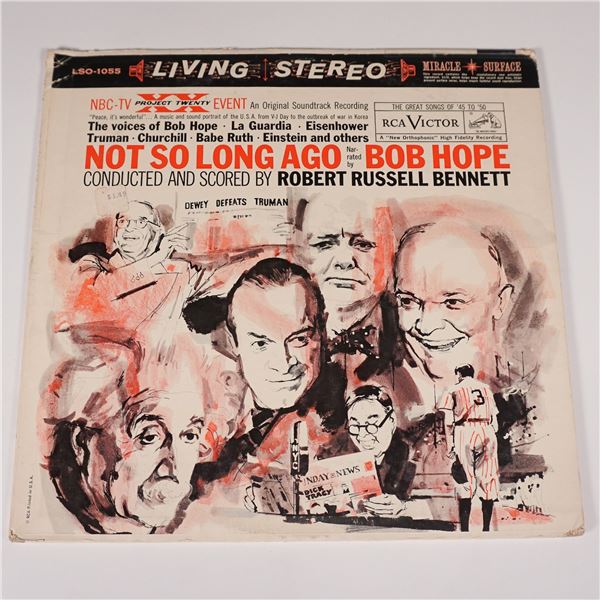 RCA Victor Vinyl LP, Not So Long Ago Narrated by Bob Hope