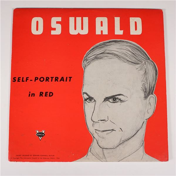 Lee Harvey Oswald Vinyl Record, Oswald Self-Portrait In Red