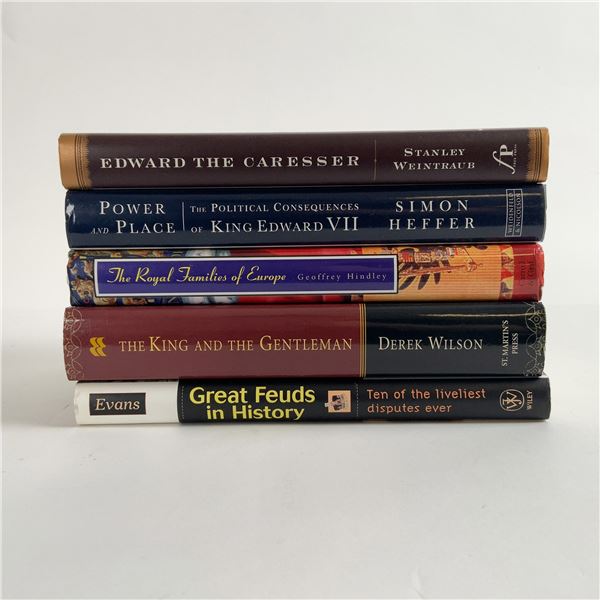 5pc Books on European Royalty and Historical Conflicts