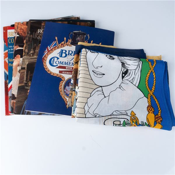10pc Royal Memorabilia Collection, Magazines & Textiles