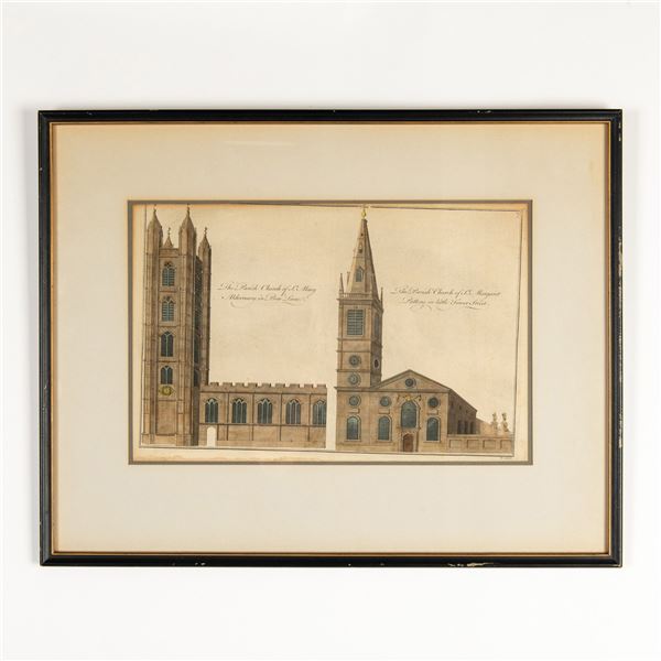 Benjamin Cole, Antique Architectural Engraving London Views